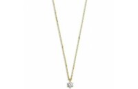 Halsschmuck 925 Silber gelb vergoldet Zirkonia 6...