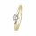 Ring 925 Silber gelb vergoldet Zirkonia 6 Krappen-Fassung