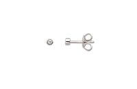 Ohrschmuck 925 Silber rhodiniert Zirkonia Zargenfassung