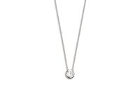 Halsschmuck 925 Silber rhodiniert Zirkonia Zargenfassung