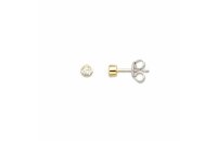 Ohrschmuck 925 Silber gelb vergoldet Zirkonia Zargenfassung
