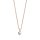 Halsschmuck 925 Silber rose vergoldet Zirkonia Zargenfassung