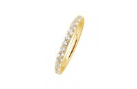 Ring 925 Silber gelb vergoldet Zirkonia Memoire