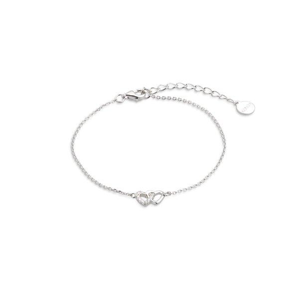 Armschmuck 925 Silber rhodiniert Zirkonia Herz