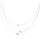 Halsschmuck Edelstahl 3reihig 3 Brillanten 0,19ct