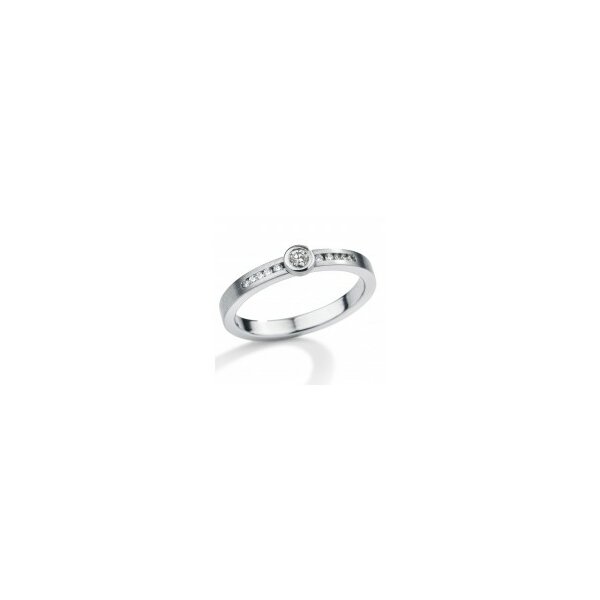 Ring Edelstahl 11 Brillanten 0,068ct