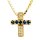 Halsschmuck mit Anh&auml;nger 14 Kt Gelbgold Brillant, Saphir