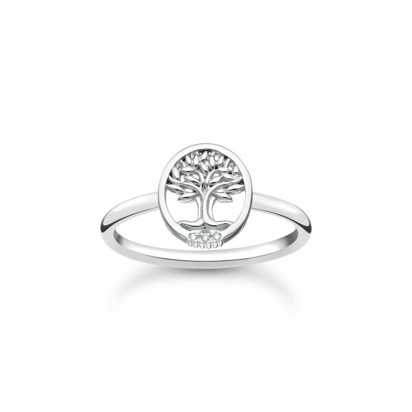 Ring 925 Silber Tree of Love mit weissen Zirkonia