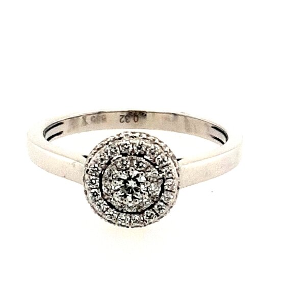 Ring 14 Karat Weissgold Brillanten0,32ct