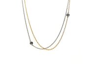 Halsschmuck 14 Karat Weiss/Gelbgold 0,17ct