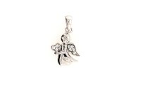 Anh&auml;nger 14 Karat Weissgold Schutzengel mit Zirkonia