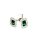 Ohrschmuck 14 Karat Weissgold Smaragd, Brillant