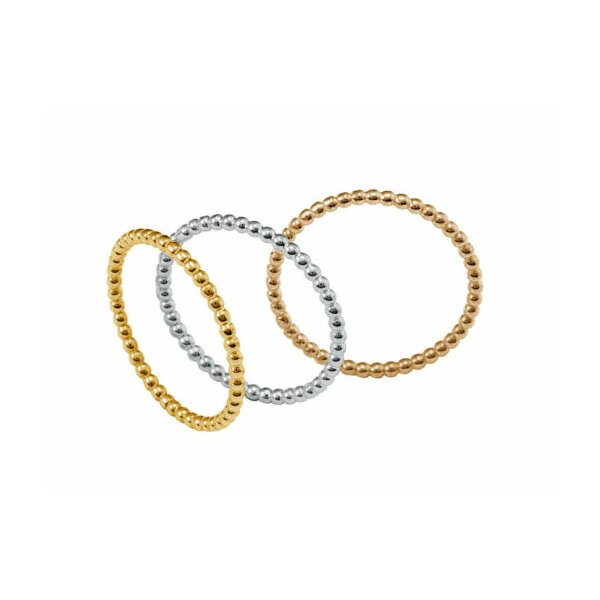 Ring 14 Karat Weissgold 2,0mm Kugeln