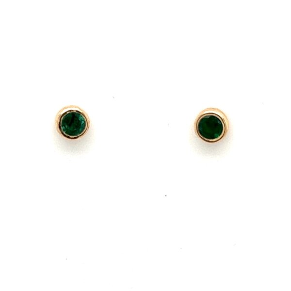 Ohrschmuck 14 Karat Gelbgold Smaragd