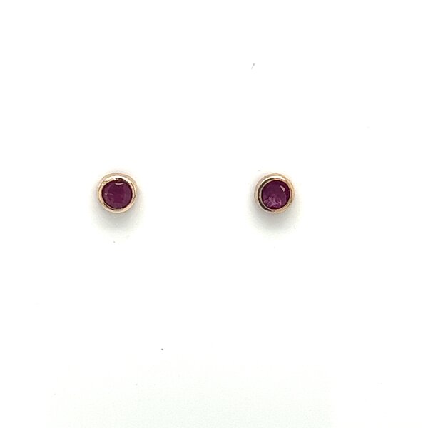 Ohrschmuck 14 Karat Gelbgold Rubin