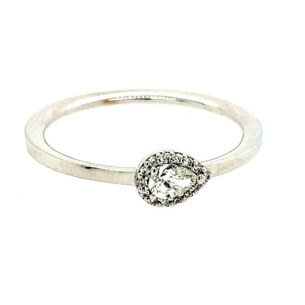Ring 18 Karat Weissgold Brillanten 0,17ct