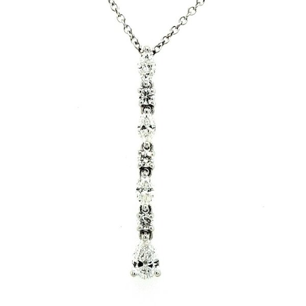 Halsschmuck 18 Karat Weissgold Brillant 0,49ct