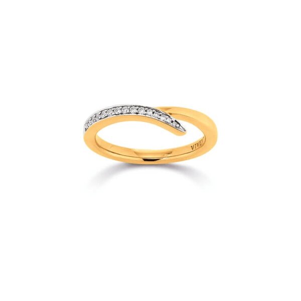 Ring 925 Silber gelbvergoldet Zirkonia