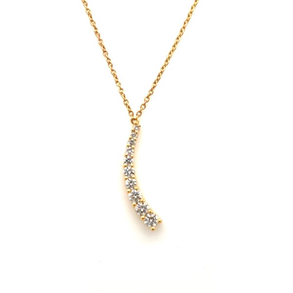 Halsschmuck 18 Karat Gelbgold Brillanten 0,36ct