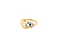 Ring 18 Karat Gelb-/Weissgold Brillanten 0,13ct