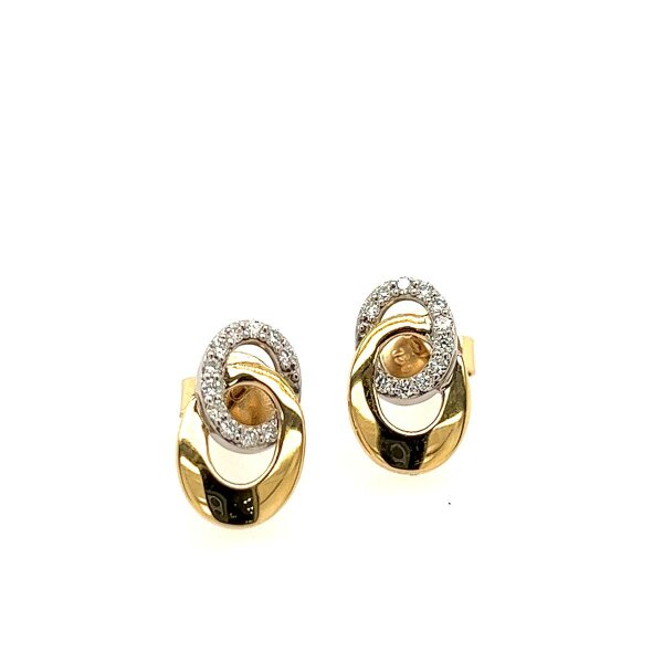 Ohrschmuck 18 Karat Gelb/Weissgold Brillanten 0,18ct