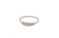 Ring 18 Karat Weissgold 5 Brillanten 0,25ct G si