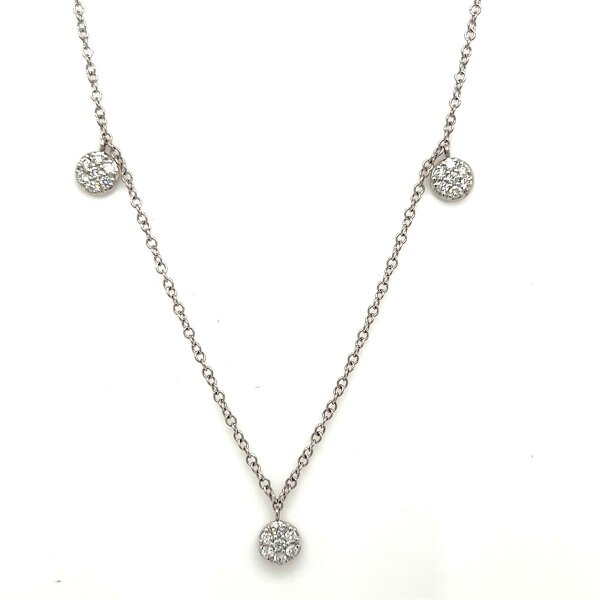 Halsschmuck 18 Karat Weissgold Brillanten 0,17ct