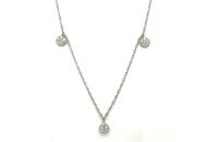 Halsschmuck 18 Karat Weissgold Brillanten 0,17ct