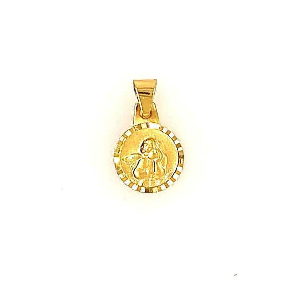 Anh&auml;nger 14 Karat Gelbgold Schutzengel