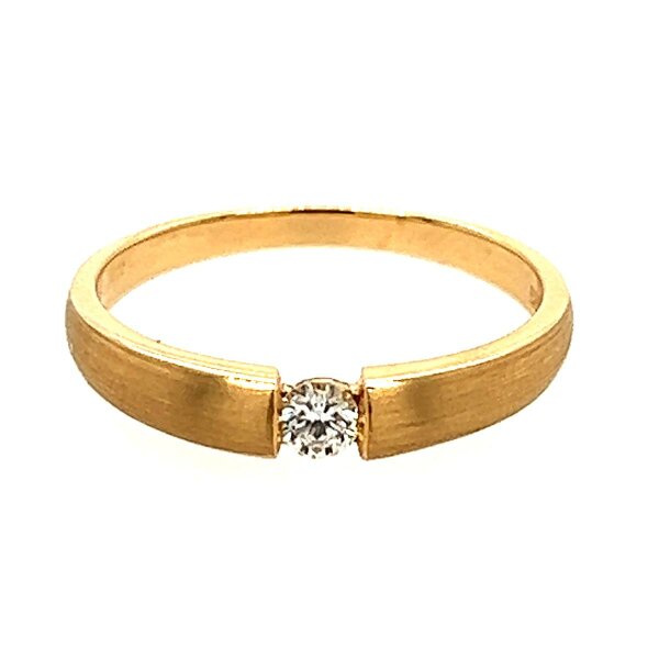 Ring 14 Karat Gelbgold Brillant 0,10ct