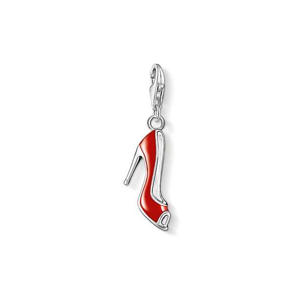 Anh&auml;nger 925 Silber Rote Pumps Kaltemail