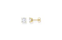 Ohrschmuck 925 Silber 750 gelb vergoldet weisse Zirkonia
