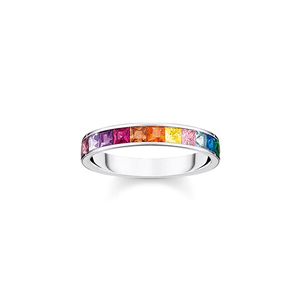 Ring 925 Silber Bunte Zirkonia
