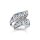 Ring 925 Silber Ph&ouml;nix-Fl&uuml;gel mit blauen Steinen