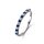 Ring 18 Karat Weissgold Brillanten 0,11ct G si Saphire 0,15ct