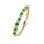 Ring 18 Karat Gelbgold Brillanten 0,11ct G si Smaragde 0,12ct