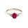 Ring 18 Karat Weissgold Brillanten 0,08ct Rubin 0,56ct