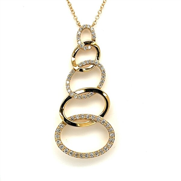 Halsschmuck 18 Karat Gelbgold Brillanten 0,67ct G si