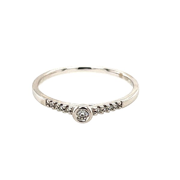 Ring 18 Karat Weissgold Brillanten 0,06ct G si
