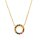 Halsschmuck 14 Karat Gelbgold mit Saphir, lolite, Rubine, Tsavorit