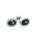 Ohrschmuck 14 Karat Weissgold Brillanten 0,14ct si und Topas