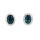 Ohrschmuck 14 Karat Weissgold Brillanten 0,14ct si und Topas