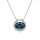 Anh&auml;nger 14 Karat Weissgold Brillanten 0,10ct und Topas