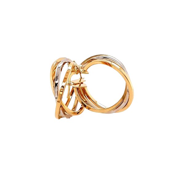 Ohrschmuck 14 Karat Weiss/Gelbgold Kreolen