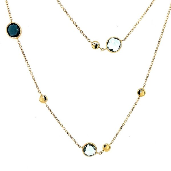 Halsschmuck 14 Karat Gelbgold Topas