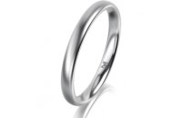 Ring 18 Karat Weissgold 2.5 mm l&auml;ngsmatt