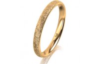Ring 14 Karat Gelbgold 2.5 mm kristallmatt