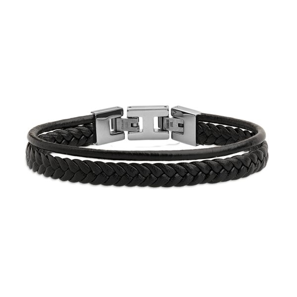 Armschmuck Edelstahl/Leder 21cm