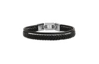 Armschmuck Edelstahl/Leder 21cm
