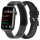 Smartwatch mit Edelstahl Armband schwarz